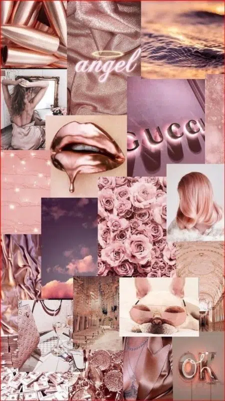 Collage rose d'image aesthetic